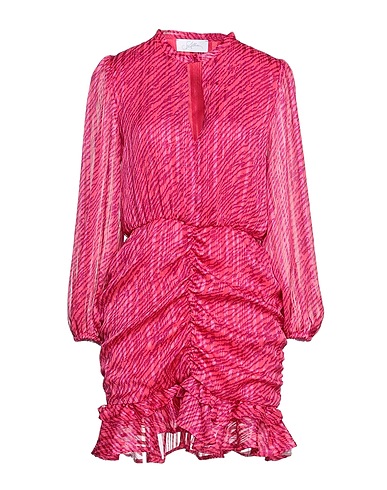 SOALLURE Short dress Fuchsia 98% Polyester, 2% Metallic fiber
