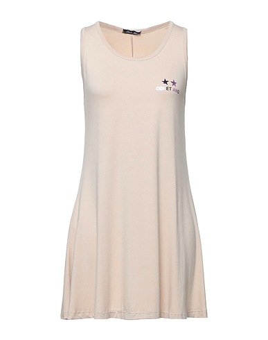 ODI ET AMO Short dress Beige 100% Cotton