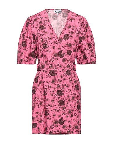 GANNI Shirt dress Fuchsia 100% Organic cotton