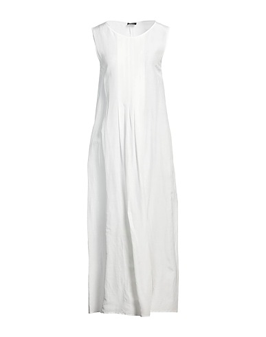 EMME by MARELLA Long dress White 59% Viscose, 41% Linen