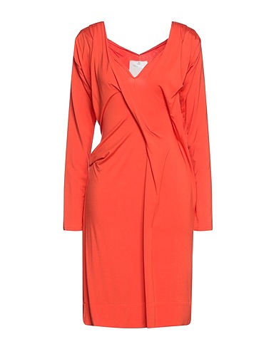 VIVIENNE WESTWOOD Midi dress Orange 90% Viscose, 10% Elastane