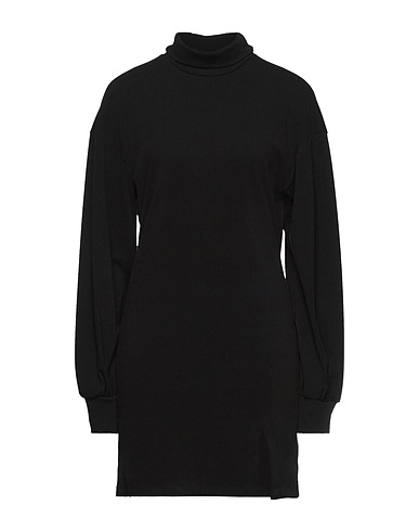 SIMONA A Vestito corto Nero 90% Poliestere, 10% Elastan