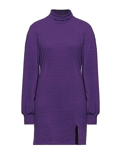 SIMONA A Vestito corto Viola 90% Poliestere, 10% Elastan