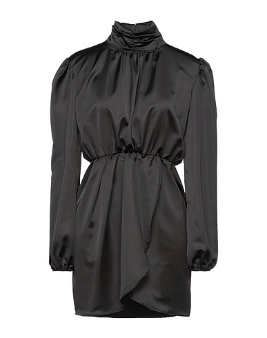 SIMONA A Short dress Black 97% Polyester, 3% Elastane