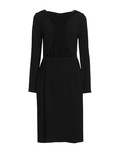 MANILA GRACE Midi dress Black 73% Acetate, 27% Viscose