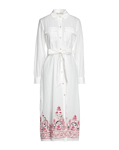 CAFèNOIR Midi dress White 100% Cotton