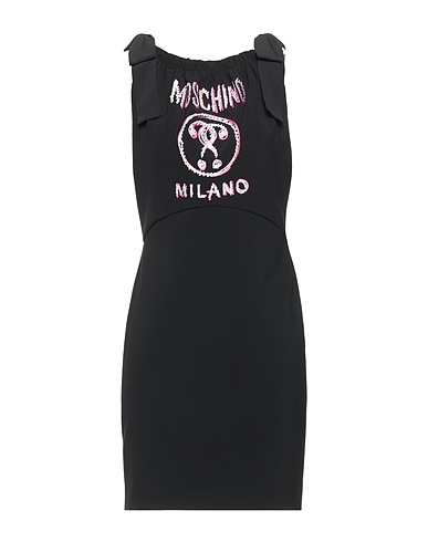 MOSCHINO Sheath dress Black 89% Polyester, 11% Polyurethane