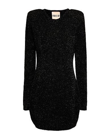 ANIYE BY Sheath dress Black 67% Polyamide, 33% Metallic fiber