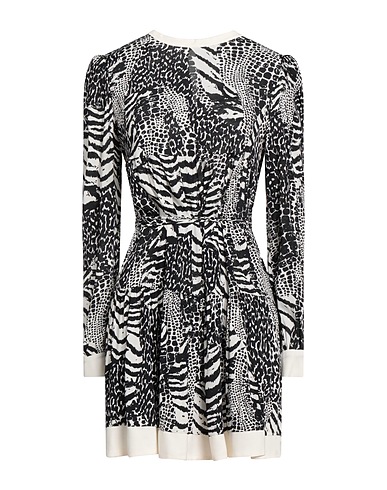 TWINSET Short dress White 100% Viscose, Polyester, Mother-of-pearl