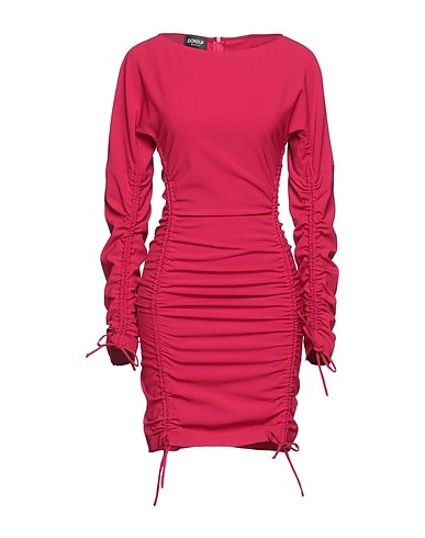 DONDUP Sheath dress Fuchsia 53% Polyester, 43% Virgin Wool, 4% Elastane