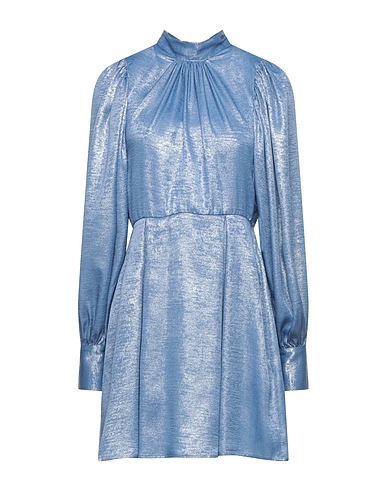 VERONICA IORIO Short dress Slate blue 100% Polyester