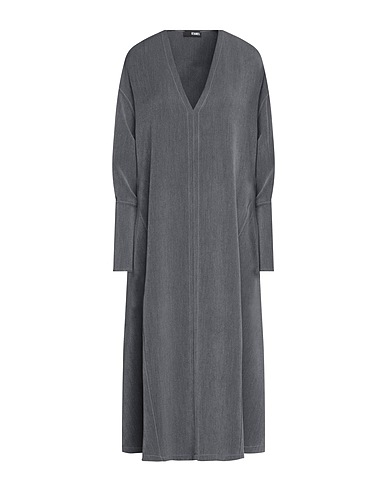 BABEL Midi dress Grey 78% Polyester, 19% Viscose, 3% Elastane