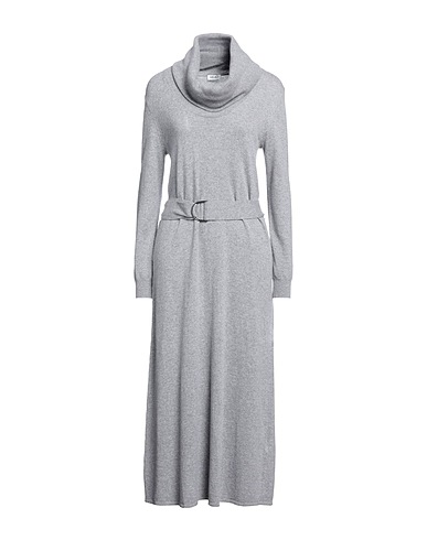 LIU •JO Midi dress Grey 33% Viscose, 23% Polyamide, 20% Cotton, 20% Wool, 4% Cashmere
