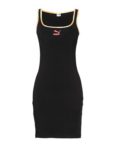 PUMA Robe courte Noir 95% Coton, 5% Élasthanne