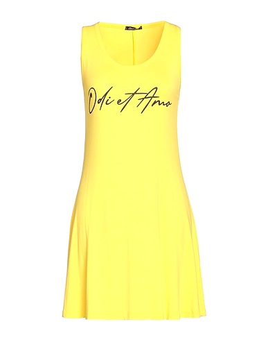 ODI ET AMO Short dress Yellow 100% Cotton