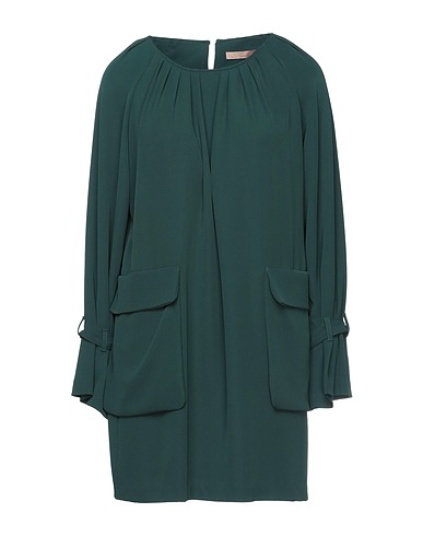 BABYLON Vestito corto Verde scuro 92% Poliestere, 8% Elastan