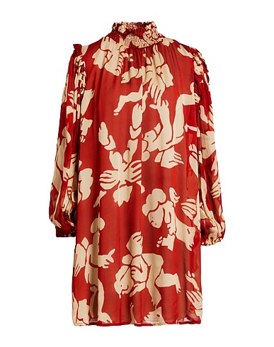 OTTOD'AME Short dress Brick red 100% Viscose