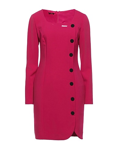 HANITA Short dress Fuchsia 63% Polyester, 32% Viscose, 5% Elastane