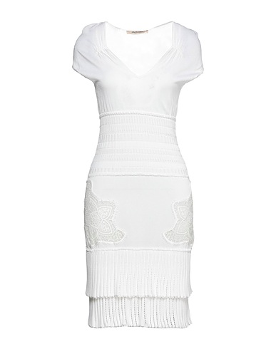 ROBERTO CAVALLI Midi dress Ivory 71% Viscose, 28% Polyamide, 1% Elastane, Cotton, Polyester