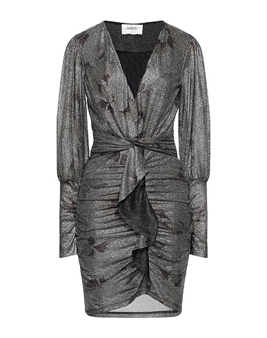 BA&SH Short dress Silver 58% Polyester, 42% Metallic fiber