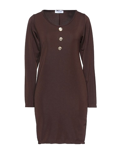 ODI ET AMO Short dress Dark brown 100% Cotton