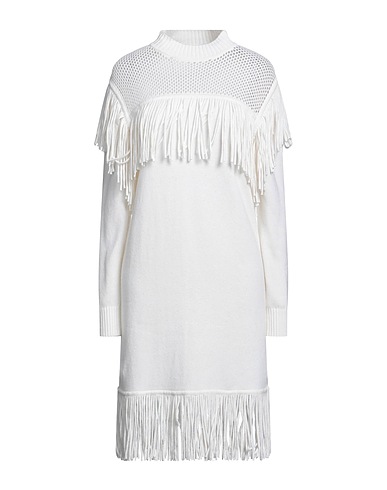 PINKO Short dress Ivory 33% Viscose, 23% Polyamide, 20% Cotton, 20% Wool, 4% Cashmere