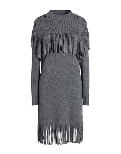 PINKO Vestito corto Grigio 33% Viscosa, 23% Poliammide, 20% Cotone, 20% Lana, 4% Cachemire