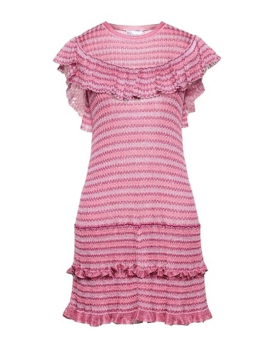 REDValentino Short dress Fuchsia 77% Viscose, 23% Polyester