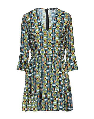LVL LEVEL VIBES LEVEL Kurzes Kleid Taubenblau 100% Viskose