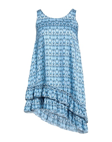 JIJIL Short dress Sky blue 74% Polyester, 26% Metallic Polyester