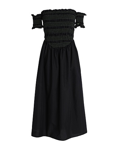 TOPSHOP Midi dress Black 77% Polyester, 23% Cotton