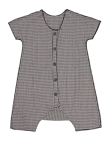 GAYA LAB. Romper Black 65% Cotton, 35% Polyester
