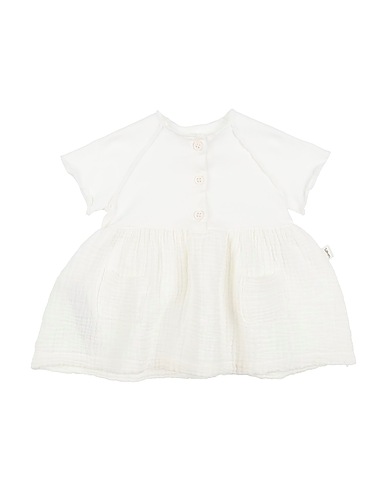 TEDDY & MINOU Vestito Baby  Bianco 100% Cotone
