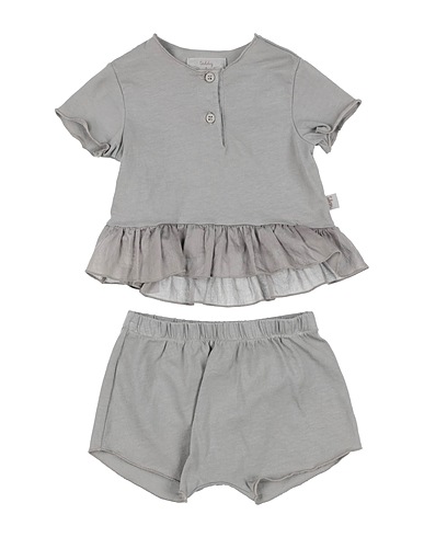 TEDDY & MINOU Completo Baby  Grigio 100% Cotone