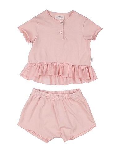 TEDDY & MINOU Completo Baby  Rosa 100% Cotone