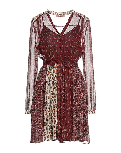 TWINSET Shirt dress Burgundy 100% Polyester