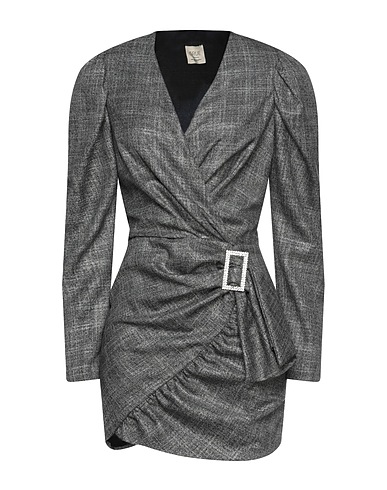 5RUE Short dress Grey 95% Polyester, 5% Elastane