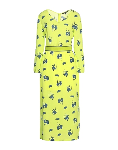 ARMANI EXCHANGE Long dress Yellow 98% Polyester, 2% Elastane