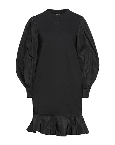 KARL LAGERFELD ミニワンピース・ドレス ブラック コットン 90% / ポリエステル 10%