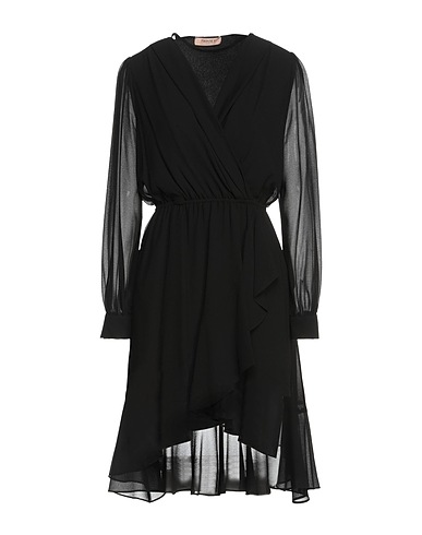 TWINSET Midi dress Black 100% Polyester