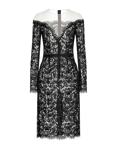 DOLCE&GABBANA Midi dress Black 70% Viscose, 30% Polyamide