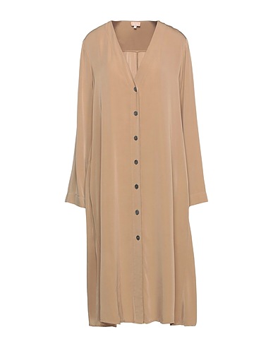 HER SHIRT HER DRESS Midi-Kleid Sand 82% Viskose, 18% Seide