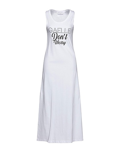GAëLLE Paris Vestito lungo Bianco 100% Cotone