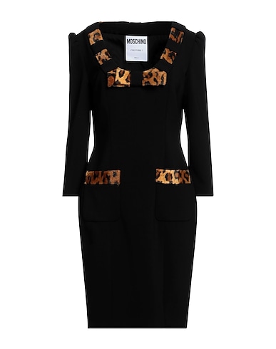 MOSCHINO Midi dress Black 89% Polyester, 11% Polyurethane, Cotton, Viscose
