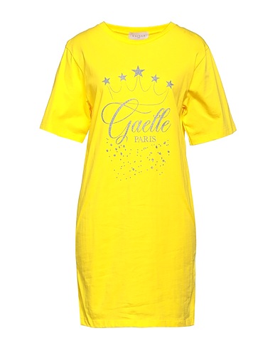 GAëLLE Paris Robe courte Jaune 100% Coton