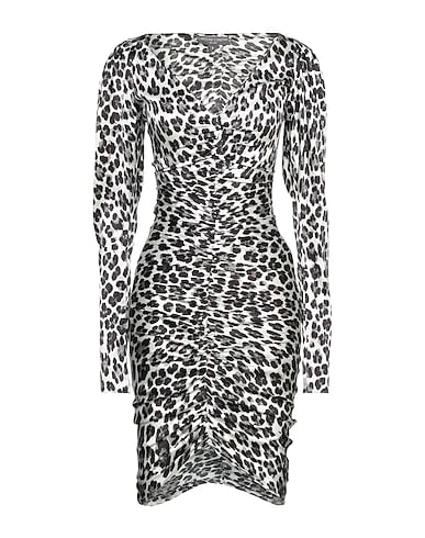 CAROLINE CONSTAS Midi dress Black 94% Silk, 6% Elastane