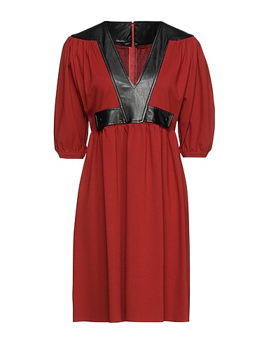 ANNARITA N Short dress Rust 65% Viscose, 30% Polyamide, 5% Elastane