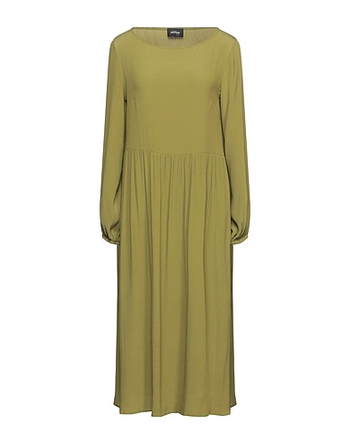 OTTOD'AME Midi dress Military green 76% Acetate, 24% Silk