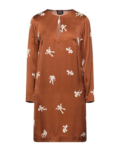 OTTOD'AME Short dress Brown 100% Viscose
