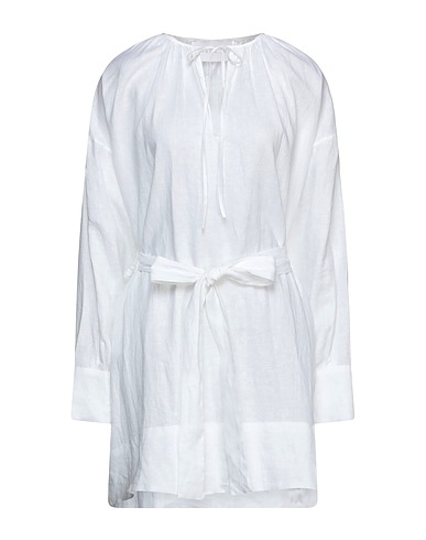 ASCENO Short dress White 100% Organic Linen
